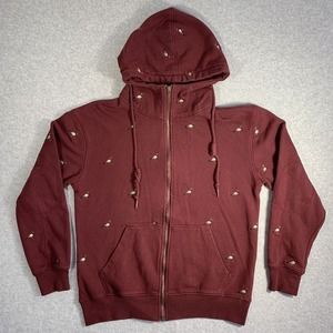 Staple The Rugged Outdoor Pigeon Burgundy Jacket Embroidered All Over AOP Size M